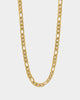 Carré 5mm Figaro 18" Chain Gold
