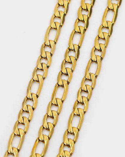 Carré 5mm Figaro 18" Chain Gold
