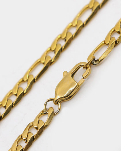 Carré 5mm Figaro 18" Chain Gold