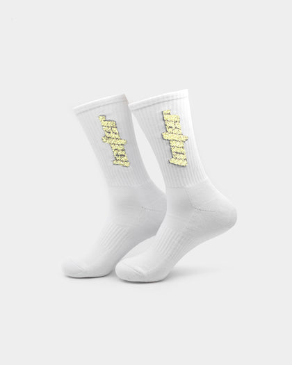Loiter NYC Reflective 3M Socks White