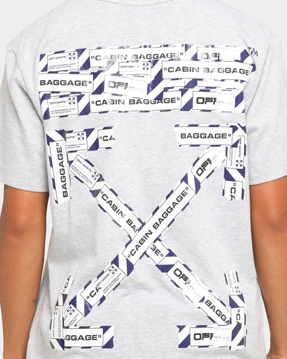 Off-White Airport Tape Short Sleeve T-Shirt Grey