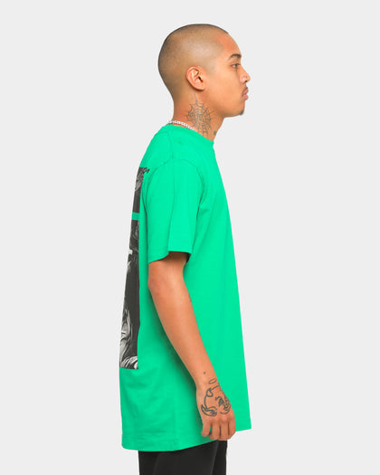 Off-White Caravaggio Square Short Sleeve T-Shirt Green