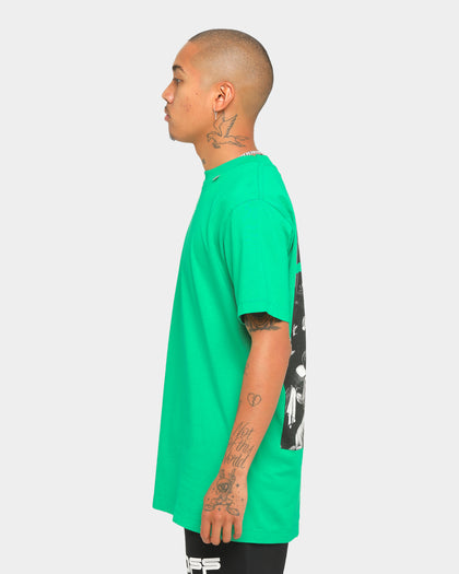 Off-White Caravaggio Square Short Sleeve T-Shirt Green