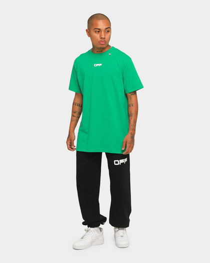 Off-White Caravaggio Square Short Sleeve T-Shirt Green