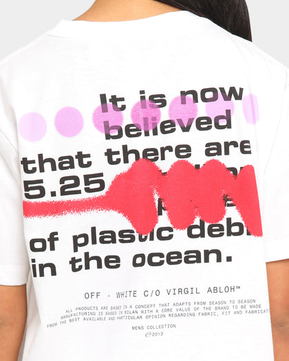 Off-White White Ocean Debris Short Sleeve T-Shirt White