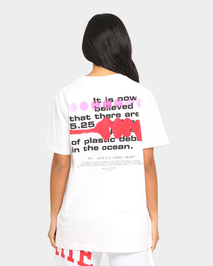 Off-White White Ocean Debris Short Sleeve T-Shirt White