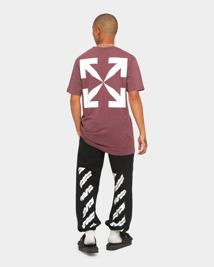 Off-White Climb Print Short Sleeve T-Shirt Maroon