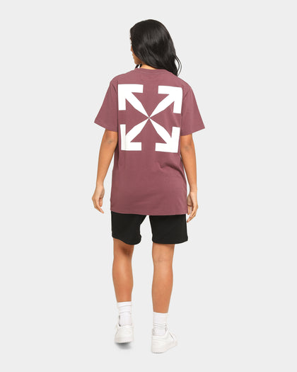 Off-White Climb Print Short Sleeve T-Shirt Maroon