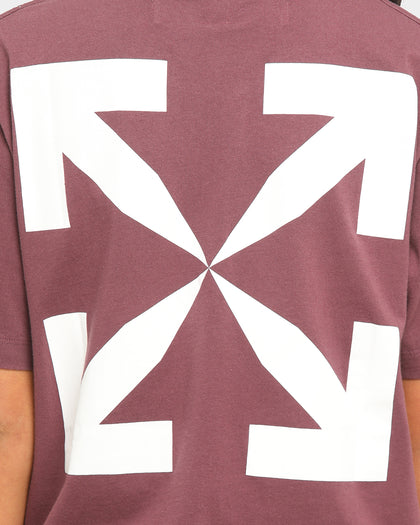 Off-White Climb Print Short Sleeve T-Shirt Maroon