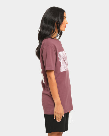Off-White Climb Print Short Sleeve T-Shirt Maroon