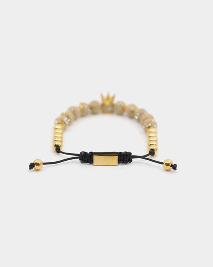 Saint Morta Crown Bracelet Iced Gold