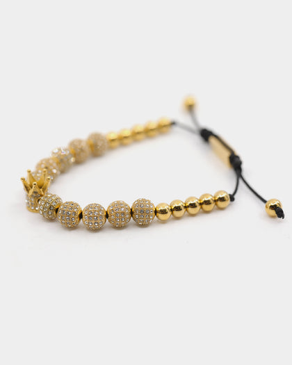 Saint Morta Crown Bracelet Iced Gold