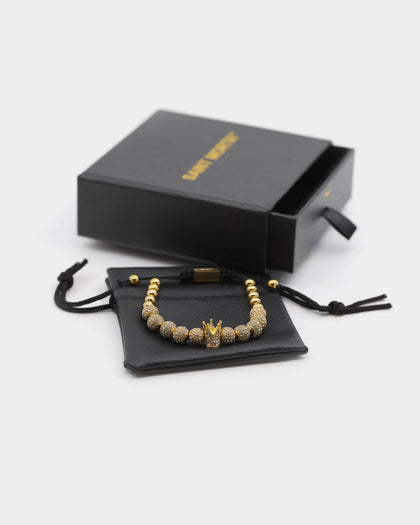 Saint Morta Crown Bracelet Iced Gold