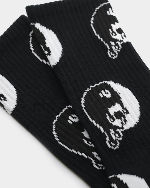Goat Crew Ying Yang Socks Black