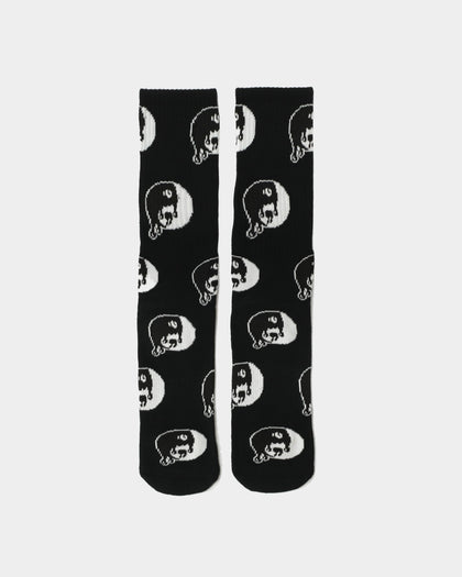 Goat Crew Ying Yang Socks Black