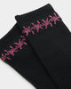 Goat Crew Barbed Wire Socks Black