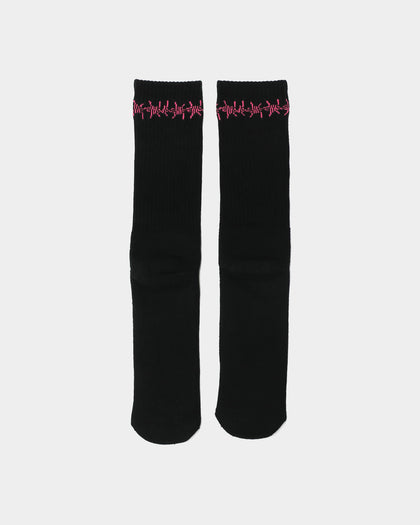 Goat Crew Barbed Wire Socks Black