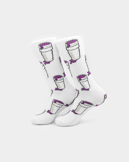 Goat Crew Lean Cup Socks White