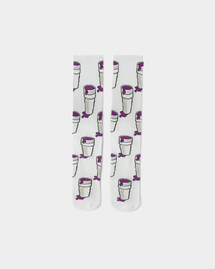 Goat Crew Lean Cup Socks White