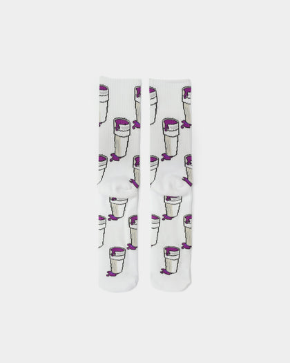 Goat Crew Lean Cup Socks White