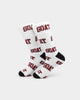 Goat Crew Arch Logo Red Socks White
