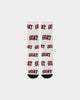 Goat Crew Arch Logo Red Socks White