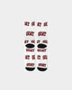 Goat Crew Arch Logo Red Socks White