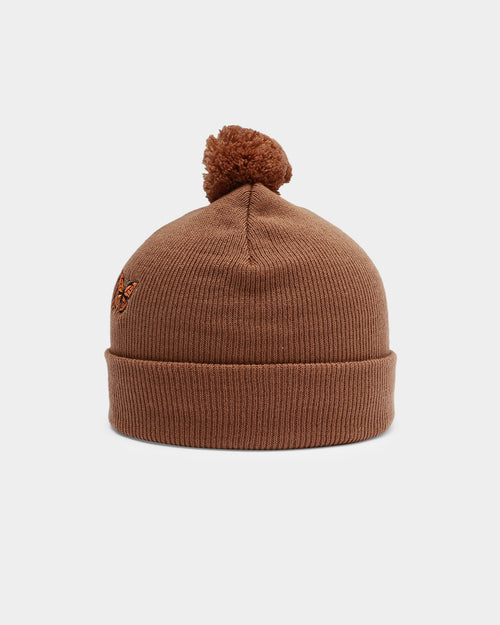 Goat Crew Butterfly Pom Beanie Tan
