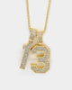 Saint Morta Men's Iced College Pendant Iced Gold