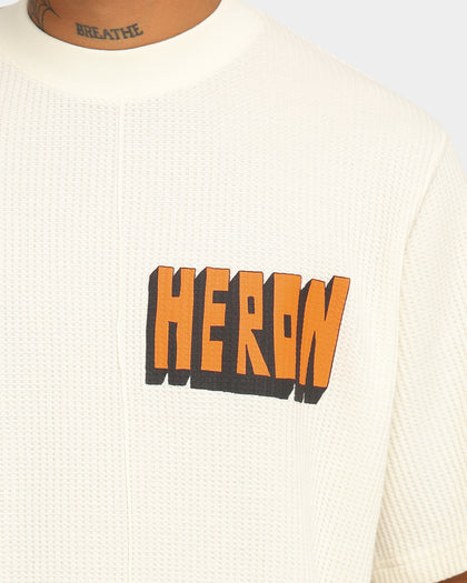 Heron Preston Waffle Bold Heron Short Sleeve T-Shirt Beige