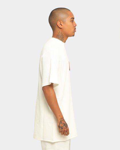 Heron Preston Waffle Bold Heron Short Sleeve T-Shirt Beige