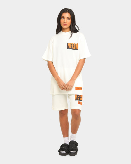 Heron Preston Waffle Bold Heron Short Sleeve T-Shirt Beige