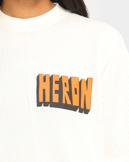 Heron Preston Waffle Bold Heron Short Sleeve T-Shirt Beige