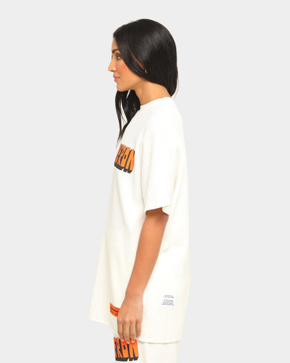 Heron Preston Waffle Bold Heron Short Sleeve T-Shirt Beige