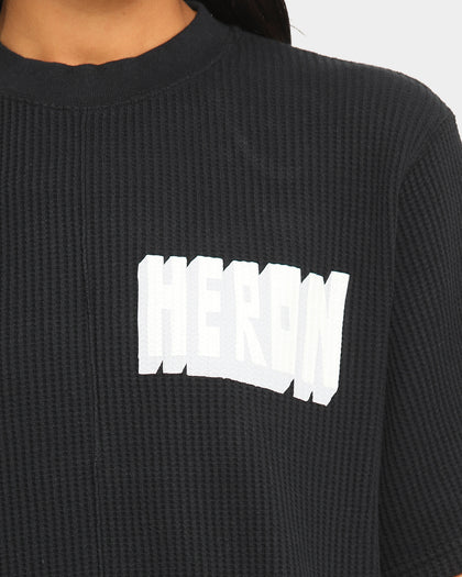 Heron Preston Waffle Bold Heron Short Sleeve T-Shirt Black