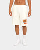 Heron Preston Waffle Logo Track Shorts Beige