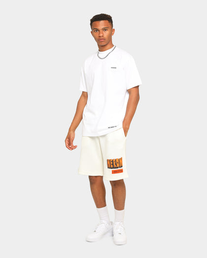 Heron Preston Waffle Logo Track Shorts Beige