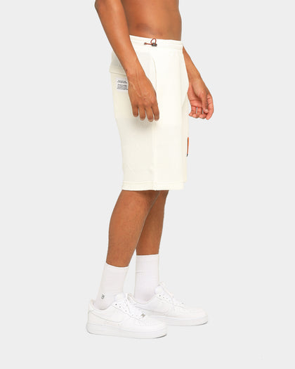 Heron Preston Waffle Logo Track Shorts Beige