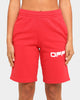 Off-White Airport Tape Sweatshorts Red