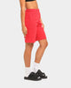 Off-White Airport Tape Sweatshorts Red