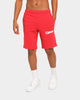 Off-White Airport Tape Sweatshorts Red
