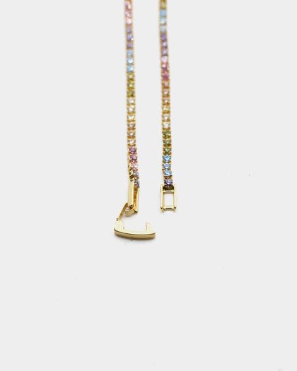 Saint Morta Micro 20" Rainbow Tennis Necklace Rainbow