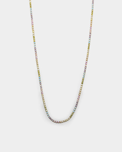 Saint Morta Micro 18" Rainbow Tennis Necklace Rainbow