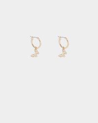 Raising Hell Women's Butterfly Hoop Earrings Gold