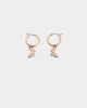 Raising Hell Women's Butterfly Hoop Earrings Gold