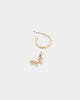 Raising Hell Women's Butterfly Hoop Earrings Gold