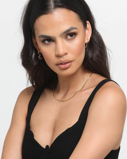 Raising Hell Women's Butterfly Hoop Earrings Gold