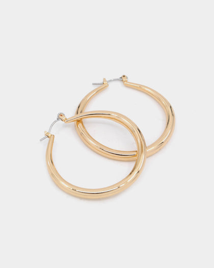 Raising Hell Women's Small Hoop Earrings Gold