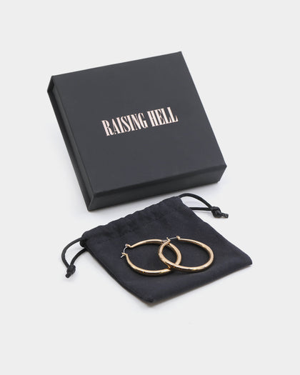 Raising Hell Women's Small Hoop Earrings Gold