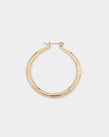 Raising Hell Women's Small Hoop Earrings Gold